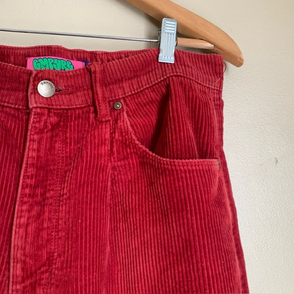 Empyre Pants Women Red Tori 90s Corduroy Skate Jeans Retro Y2K Baggy Large - Picture 3 of 10